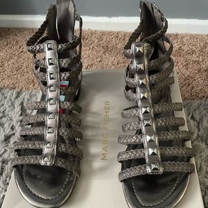 Gray/ Silver Sandals